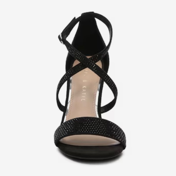 Black Strappy Heels π€ Kelly & Katie Black Strappy Heel Size 8 π€ Comfy! - Picture 2 of 11